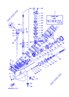 TAPA INFERIOR Y TRANSMISIÓN 1 para Yamaha E75B Manual Starter or Electric Starter, Remote Control or Tiller Handle, Hydro Tilt, Pre-Mixed 2008