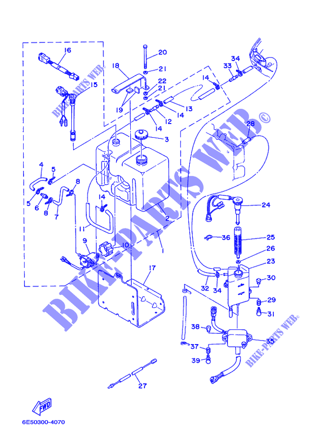 DEPOSITO DE GASOLINA para Yamaha 115B 2 Stroke, Electric Starter, Remote Control, Power Trim & Tilt 1997