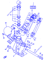 SISTEMA DE INCLINACIÓN para Yamaha 115B 2 Stroke, Electric Starter, Remote Control, Power Trim & Tilt 1997