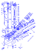 TAPA Y TRANSMISIÓN DE HELICES para Yamaha 115B 2 Stroke, Electric Starter, Remote Control, Power Trim & Tilt 1996