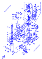SISTEMA DE INCLINACIÓN para Yamaha 140A 2 Stroke, Electric Start, Power Trim & Tilt, Remote Control, Oil injection 1984