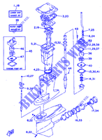 KIT DE REPARACIÓN 2 para Yamaha L130B Left Hand, Electric Starter, Remote Control, Power Trim & Til, Oil injectiont 1997