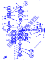 CIGUEÑAL / PISTÓN para Yamaha 150A 2 Stroke, Electric Starter, Remote Control, Power Trim & Tilt 1985