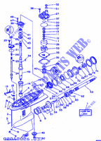 TAPA INFERIOR Y TRANSMISIÓN para Yamaha 200G 2 Stroke, Electric Starter, Remote Control, Power Trim & Tilt 1997