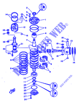 CIGUEÑAL / PISTÓN para Yamaha 220A Electric Start, Power Trim & Tilt 1985