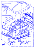 TAPAS SUPERIOR para Yamaha 250A 2 Stroke, Electric Starter, Remote Control, Power Trim& Tilt 1996