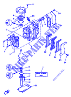 CILINDRO / CARTERES CIGÜEÑAL para Yamaha 6D 2 Stroke, Manual Starter, Tiller Handle, Manual Tilt 1996