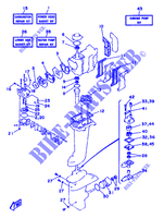 KIT DE REPARACIÓN 1 para Yamaha 6D 2 Stroke, Manual Starter, Tiller Handle, Manual Tilt 1996