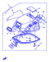 TAPA SUPERIOR para Yamaha 6D 2 Stroke, Manual Starter, Tiller Handle, Manual Tilt 1996