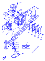 CILINDRO / CARTERES CIGÜEÑAL para Yamaha 8C 2 Stroke, Manual Starter, Tiller Handle, Manual Tilt 1996