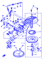 MOTOR ARRANQUE para Yamaha 8C 2 Stroke, Manual Starter, Tiller Handle, Manual Tilt 1996