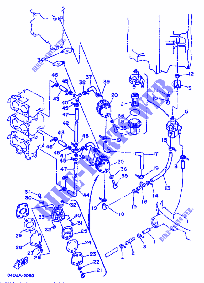 DEPOSITO DE GASOLINA para Yamaha L150F 2 Stroke, Left Hand, Electric Start, Remote Control, Power Trim & Tilt 1996
