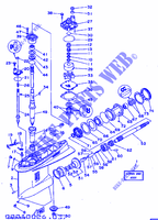 TAPA Y TRANSMISIÓN DE HELICES (L150/175/200) para Yamaha L200F Left hand, Electric Start, Remote Control, Power Trim & Tilt 1998