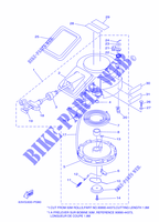 MOTOR ARRANQUE para Yamaha 9.9F Manual Starter, Tiller Handle, Manual Tilt, Shaft 15