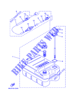 DEPOSITO DE GASOLINA 2 para Yamaha 9.9F Manual Starter, Tiller Handle, Manual Tilt, Pre-Mixing, Shaft 20