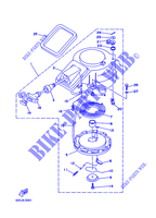 MOTOR ARRANQUE para Yamaha 9.9F 2 Stroke, Manual Starter, Tiller Handle, Manual Tilt 1997