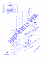TAPA Y TRANSMISIÓN DE HELICES 1 para Yamaha 9.9F Manual Starter, Tiller Handle, Manual Tilt, Pre-Mixing, Shaft 15