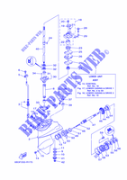 TAPA Y TRANSMISIÓN DE HELICES 1 para Yamaha E15D Enduro, Manual Starter, Tiller Handle, Manual Tilt, Pre-Mixing, Shaft 20