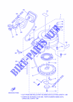 MOTOR ARRANQUE para Yamaha E15D ENDURO, Manual Starter, Tiller Handle, Manual Tilt, Shaft 20