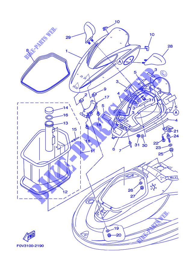 ENGINE HATCH 2 para Yamaha XA800A-B  2003