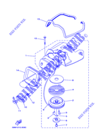 MOTOR ARRANQUE para Yamaha F2.5M Manual Starter, Tiller Handle, Manual Tilt, Shaft 15