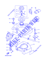 CARBURADOR para Yamaha F2.5M Manual Start, Manual Tilt, Tiller Control, Shaft 15