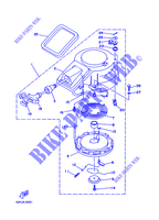 MOTOR ARRANQUE para Yamaha 15F 2 Stroke, Manual Starter, Tiller Handle, Manual Tilt 1997