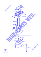 CARTER para Yamaha F4A Manual Starter, Tiller Handle, Manual Tilt, Shaft 15