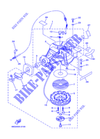 MOTOR ARRANQUE para Yamaha F4A Manual Starter, Tiller Handle, Manual Tilt, Shaft 15