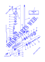 TAPA Y TRANSMISIÓN DE HELICES 1 para Yamaha F4A 4 Stroke, Manual Starter, Tiller Handle, Manual Tilt 2001