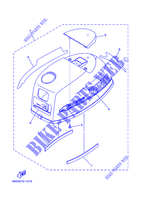 TAPAS SUPERIOR para Yamaha F4A 4 Stroke, Manual Starter, Tiller Handle, Manual Tilt 2001