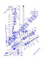 TAPA Y TRANSMISIÓN DE HELICES para Yamaha F4A 4 Stroke, Manual Starter, Tiller Handle, Manual Tilt 1998