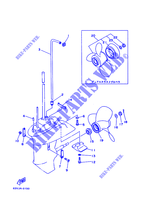 TAPA Y TRANSMISIÓN DE HELICES para Yamaha 15F 2 Stroke, Manual Starter, Tiller Handle, Manual Tilt 1996
