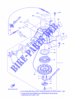 MOTOR ARRANQUE para Yamaha F4B Manual Starter, Tiller Handle, Manual Tilt, Shaft 15