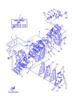 CILINDRO / CARTERES CIGÜEÑAL para Yamaha 15F 2 Cylinder, Manual Starter, Tiller Handle, Manual Tilt, Pre-Mixing, Shaft 15