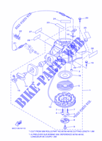 MOTOR ARRANQUE para Yamaha F6C Manual Starter, Tiller Handle, Manual Tilt, Shaft 15