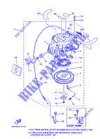 MOTOR ARRANQUE para Yamaha F8M Manual Start, Manual Tilt, Tiller Control, Shaft 15