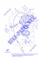 PEDAL DE ARRANQUE para Yamaha F8F Manual Starter, Tiller Handle, Manual Tilt, Shaft 20