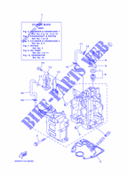 CILINDRO / CARTERES CIGÜEÑAL 1 para Yamaha F8F Manual Starter, Tiller Handle, Manual Tilt, Shaft 20
