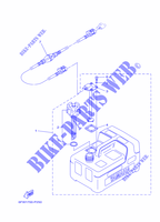 DEPOSITO DE GASOLINA para Yamaha F8F Manual Starter, Tiller Handle, Manual Tilt, Shaft 20