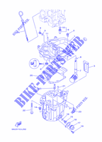 OIL PAN para Yamaha F8F Manual Starter, Tiller Handle, Manual Tilt, Shaft 20