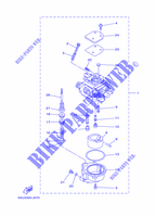 CARBURADOR para Yamaha F9.9F Manual Starter, Tiller Handle, Manual Tilt, Shaft 20