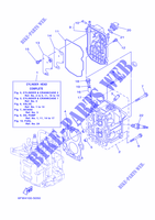 CILINDRO / CARTERES CIGÜEÑAL 2 para Yamaha F9.9J Manual Starter, Tiller Handle, Manual Tilt, Shaft 15