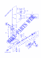 TAPA INFERIOR Y TRANSMISIÓN 1 para Yamaha F9.9J Manual Starter, Tiller Handle, Manual Tilt, Shaft 15