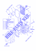 CILINDRO / CARTERES CIGÜEÑAL 2 para Yamaha F9.9J Electric Starter, Remote control, Manual Tilt, Shaft 15