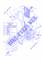 CILINDRO / CARTERES CIGÜEÑAL 2 para Yamaha F9.9J Electric Starter, Remote control, Manual Tilt, Shaft 20
