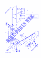 TAPA INFERIOR Y TRANSMISIÓN 1 para Yamaha F9.9J Electric Starter, Remote control, Manual Tilt, Shaft 20