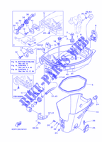 CARENADO INFERIOR para Yamaha F9.9J Manual Starter, Tiller Handle, Manual Tilt, Shaft 20