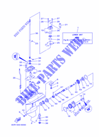TAPA INFERIOR Y TRANSMISIÓN 1 para Yamaha F9.9J Electric Starter, Remote control, Manual Tilt, Shaft 15