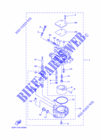 CARBURADOR para Yamaha F9.9J Manual Starter, Tiller Handle, Manual Tilt, Shaft 15